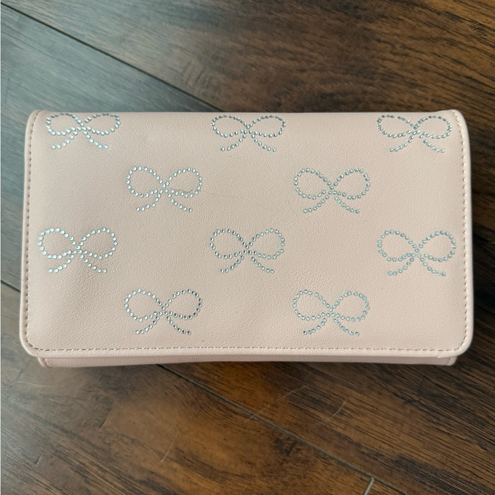 Elegant Pink Bow-Embellished Women's Bag